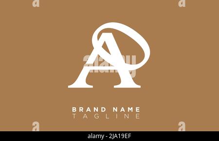 AO Alphabet letters Initials Monogram logo Stock Vector