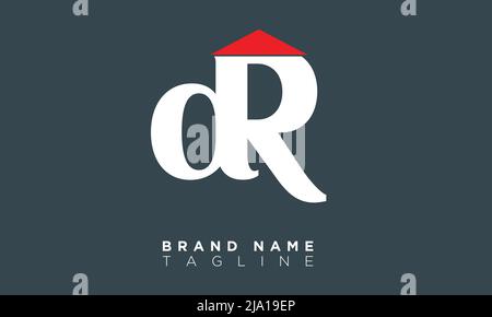 DR Alphabet letters Initials Monogram logo Stock Vector