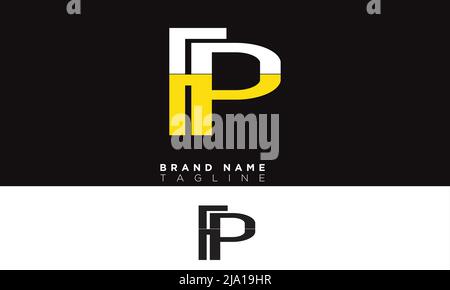 FP Alphabet letters Initials Monogram logo Stock Vector