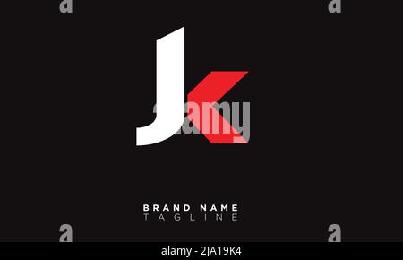 JK Alphabet letters Initials Monogram logo Stock Vector