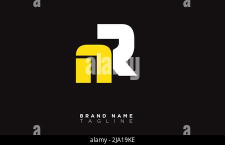 NR Alphabet letters Initials Monogram logo Stock Vector