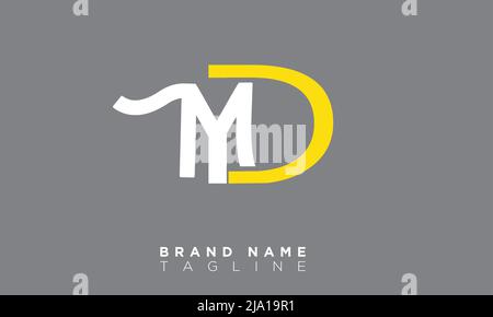 MD Alphabet letters Initials Monogram logo Stock Vector