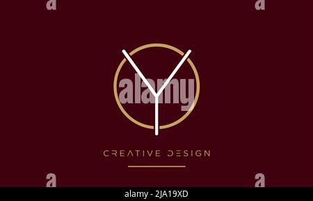 Alphabet Letters OY or YO Abstract logo Emblem Monogram Stock Vector