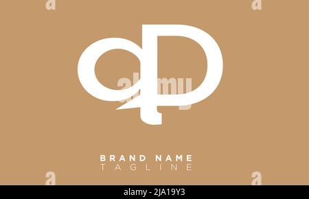 QD Alphabet letters Initials Monogram logo Stock Vector
