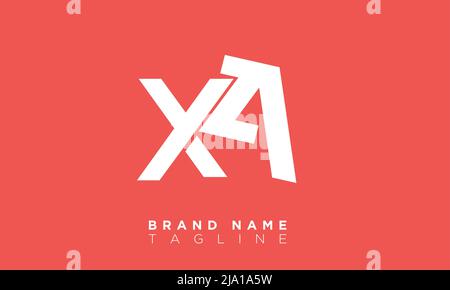 XA Alphabet letters Initials Monogram logo Stock Vector