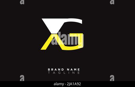 XG Alphabet letters Initials Monogram logo Stock Vector