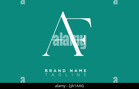 AF Alphabet letters Initials Monogram logo Stock Vector