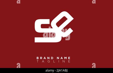 SE Alphabet letters Initials Monogram logo Stock Vector