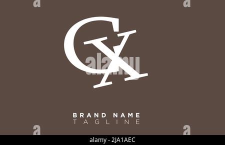 CX Alphabet letters Initials Monogram logo Stock Vector