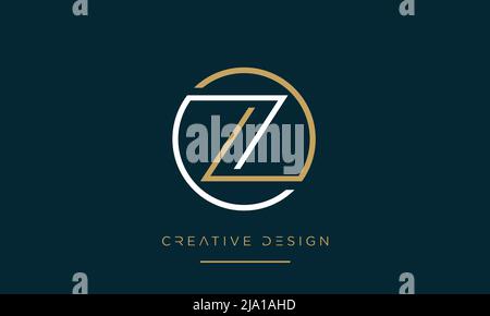 Alphabet Letters OZ or Zo Abstract Logo Monogram Stock Vector
