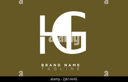 HG Alphabet letters Initials Monogram logo Stock Vector