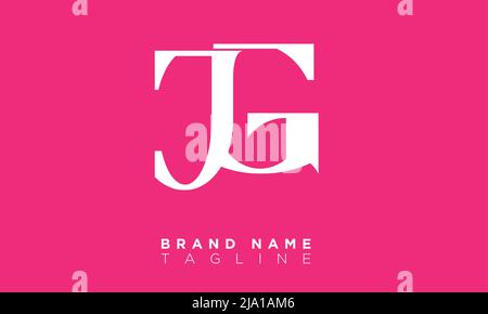 JG Alphabet letters Initials Monogram logo Stock Vector