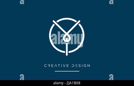 Alphabet Letters OY or YO Abstract logo Emblem Monogram Stock Vector