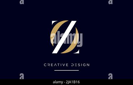 Alphabet Letters OZ or Zo Abstract Logo Monogram Stock Vector