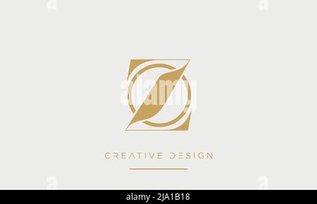 Alphabet Letters OZ or Zo Abstract Logo Monogram Stock Vector