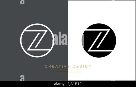 Alphabet Letters OZ or Zo Abstract Logo Monogram Stock Vector