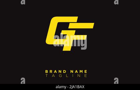 GF Alphabet letters Initials Monogram logo Stock Vector