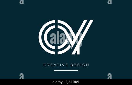 Alphabet Letters OY or YO Abstract logo Emblem Monogram Stock Vector