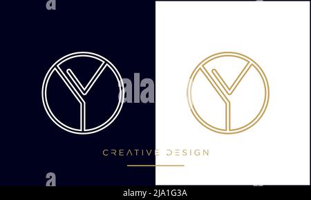 Alphabet Letters OY or YO Abstract logo Emblem Monogram Stock Vector