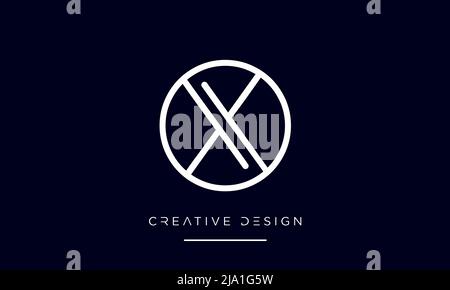 Alphabet Letters OX or XO logo Monogram Stock Vector