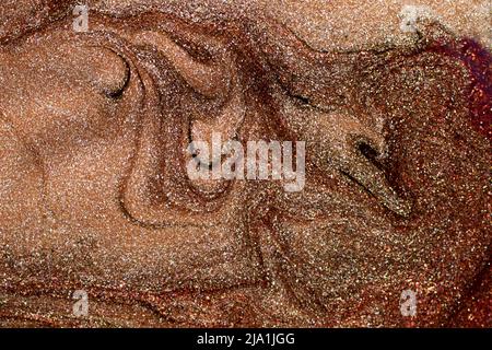 Abstract shimmer background made from liquid nail polishes. Stock Photo