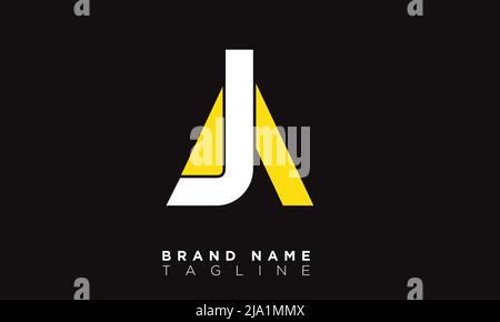 AJ Alphabet letters Initials Monogram logo Stock Vector