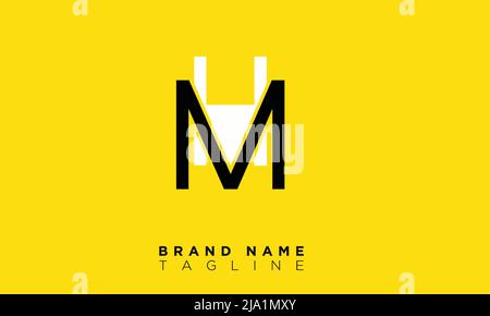 MH Alphabet letters Initials Monogram logo Stock Vector