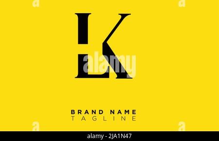 LK Alphabet letters Initials Monogram logo Stock Vector