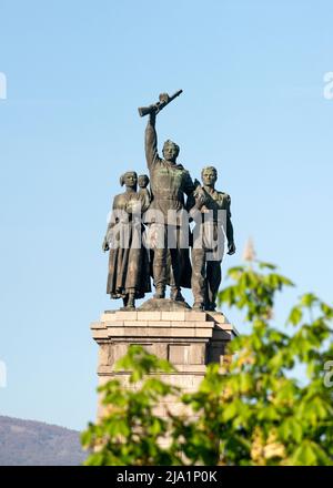 Sofia Bulgaria art Monument to the Soviet Army in Sofia, Bulgaria, Balkans, Eastern Europe, EU Stock Photo