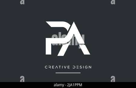 PA, AP, P or A Alphabet Letters Abstract logo Monogram Stock Vector
