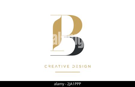 PB, BP, P or B Alphabet Letters Abstract Logo Stock Vector