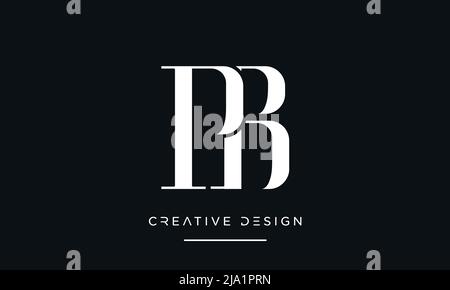 PB, BP, P or B Alphabet Letters Abstract Logo Stock Vector