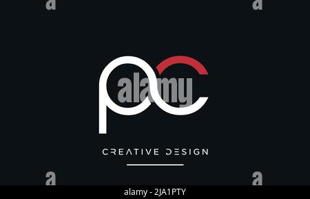 PC, CP, P or C Alphabet Initial Letters Logo Monogram Vector Stock Vector