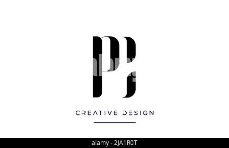PC, CP, P or C Alphabet Initial Letters Logo Monogram Vector Stock Vector