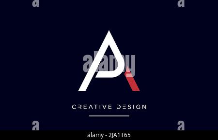 PA, AP, P or A Alphabet Letters Abstract logo Monogram Stock Vector