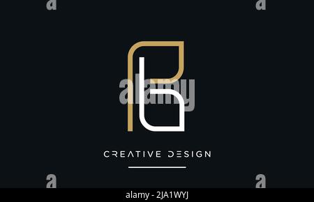 PB, BP, P or B Alphabet Letters Abstract Logo Stock Vector