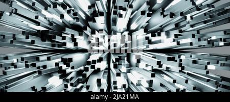 Cube Pattern Visualization abstract geometric cube object visualization with green lighting and ...