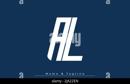 Alphabet letters Initials Monogram logo AL, LA Stock Vector