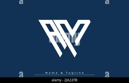 Alphabet letters Initials Monogram logo AM, MA Stock Vector