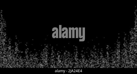 Falling numbers, big data concept. Binary white chaotic flying digits. Lovely futuristic banner on black background. Digital vector illustration with falling numbers. Stock Vector