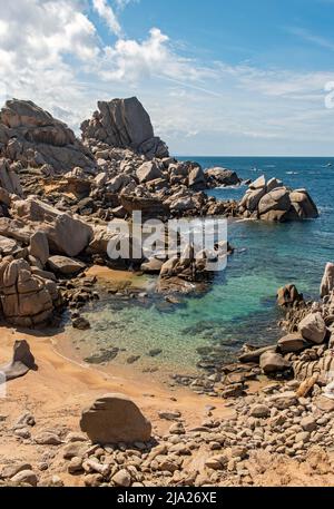 Spiaggia Cala Francese, Capo Testa, Sardinia, Italy Stock Photo