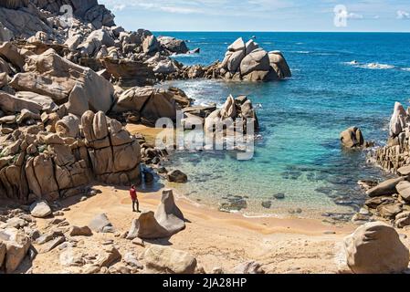 Spiaggia Cala Francese, Capo Testa, Sardinia, Italy Stock Photo