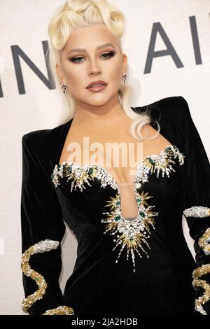 Christina Aguilera attends the amfAR Cannes Gala 2022 at Hotel du Cap