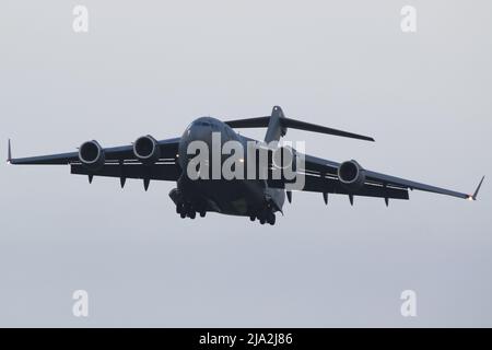 177705, a Boeing CC-177A Globemaster operated by the Royal Canadian Air Force, at Prestwick Airport in Ayrshire, Scotland. Stock Photo