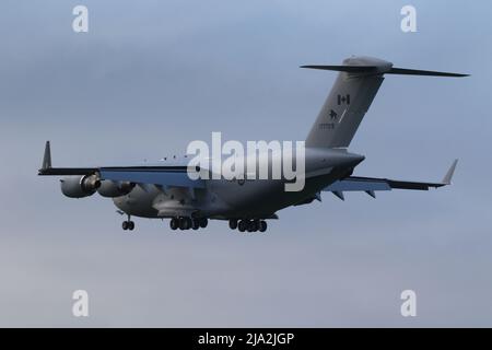 177705, a Boeing CC-177A Globemaster operated by the Royal Canadian Air Force, at Prestwick Airport in Ayrshire, Scotland. Stock Photo