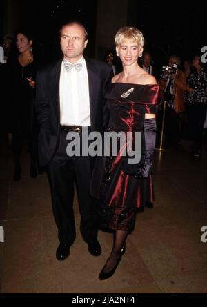 Phil Collins wife Jill Collins December 1992 Credit: Ralph Dominguez