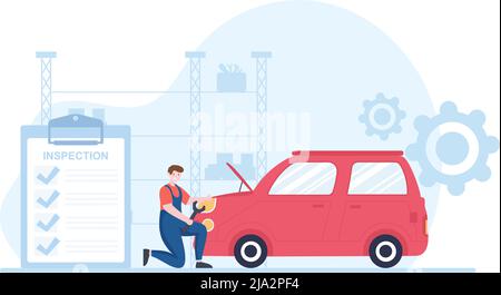 Car Inspection of The Station Detects Faults, Draws up a Checklist of ...