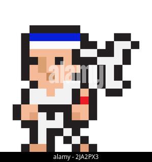 Warrior pixel art Stock Photo - Alamy