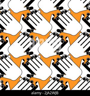 Clap your hands pattern seamless. Clap background. applause texture Stock Vector