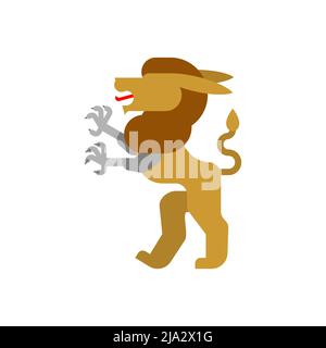 Alphyn Heraldic animal. Fantastic Beast. Monster for coat of arms. Heraldry design element. Stock Vector